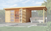 weka Gartenhaus "321 B Gr.1, natur, 19 mm, Anbau 230 cm"