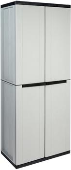 Kreher J-Line Kunststoffschrank 3 Böden, schwarz/grau (J-Line)