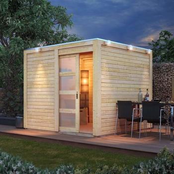KARIBU Qubic 1 2,42 x 2,42 m natur