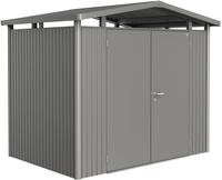 Biohort Ger&auml;tehaus "PANORAMA Gr. P2 quarzgrau-metallic mit Doppelt&uuml;r" aus Metall
