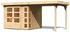 Woodfeeling Kerko 3 mit Schleppdach 240 + 242 x 217 cm natur