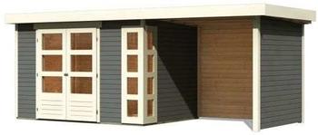 Woodfeeling Kerko 4 mit SD + SW/RW 240 + 302 x 217 cm terragrau