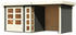 Woodfeeling Kerko 3 mit Schleppdach + Seiten- und Rückwand 240 + 242 x 217 cm terragrau