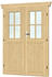 Skan Holz Doppeltür halbverglast für 28 mm Blockbohlenhäuser (A)