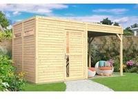 Konifera Cubus 2 Lounge BxT: 449x240 cm mit Anbaudach, naturbelassen