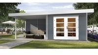 weka Gartenhaus "Designhaus 126 Plus" mit Anbaudach