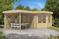 Luxhut L1.1.00024.0, Luxhut Alpholz 5-Eck Gartenhaus Pepe aus Holz 618x462cm mit 28