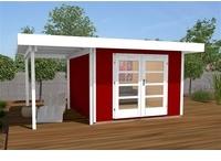 weka Gartenhaus "Designhaus 126 Plus" mit Anbaudach