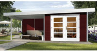 weka Gartenhaus "Designhaus 126 Plus" mit Anbaudach