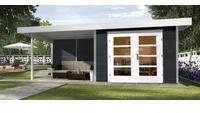 weka Gartenhaus "Designhaus 126 Plus" mit Anbaudach