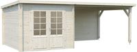 Palmako Gartenhaus Blockbohlenhaus Ella 6,9+10,0 m² 28 mm transparent tauchimprägniert