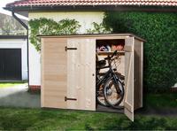 Weka 367.200.720.400, Weka Fahrrad- und M&uuml;lltonnenbox, natur B x T x H 219 x 100 x