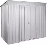 Globel Industries - Ger&auml;tehaus 'skillion 84', Silber Metallic, 2,06 M2, Ohne