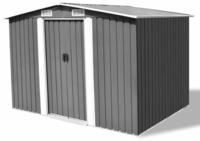 vidaXL Gartenschuppen Gr&uuml;n Metall