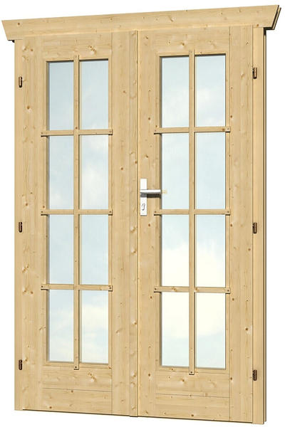 SKANHOLZ Doppeltür vollverglast für Gartenhaus 28mm