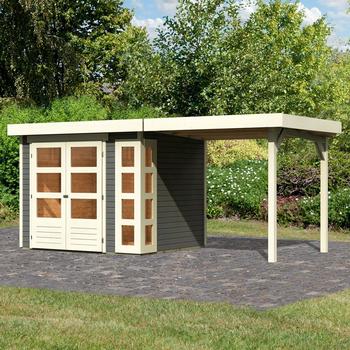 Karibu Nordsee 3 BxT: 491x238 cm (Set) terragrau-elfenbeinfarben-naturbelassen