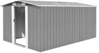 vidaXL Ger&auml;tehaus 257x392x181 cm Metall Grau
