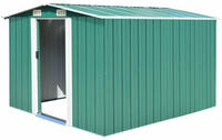 vidaXL Ger&auml;tehaus 257x298x178 cm Metall Gr&uuml;n