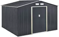 Juskys Metall Ger&auml;tehaus - Ger&auml;teschuppen Gartenhaus Garten Schuppen Mit Fundament,