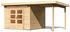 Woodfeeling Kandern 6 with Extensionroof 274 x 274 + 240 cm natur