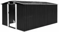 vidaXL Ger&auml;tehaus 257x392x181 cm Metall Anthrazit