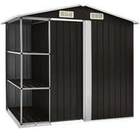 vidaXL Gartenhaus mit Regal 205x130x183 cm braun (47105)