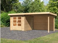 Karibu Gartenhaus "Schlo&szlig;see 2" mit Anbaudach und R&uuml;ckwand