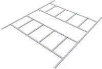 Pergart Fundamentbodenrahmen F&uuml;r Ger&auml;tehaus "frankfurt Ii 911", Aluminium Blank,