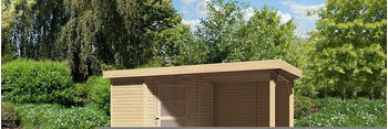 Karibu Schwandorf 3 Anbau und Rückwand 467 x 238 cm