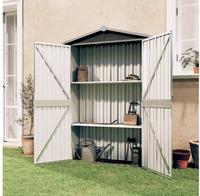 vidaXL Ger&auml;tehaus Anthrazit 116x45x175 cm Verzinkter Stahl