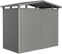 Biohort Ger&auml;tehaus "PANORAMA Gr. P1 quarzgrau-metallic mit Standardt&uuml;r" aus Metall