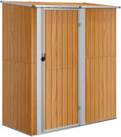 vidaXL Gartenhaus 180,5x97x209,5 cm Verzinkter Stahl Holzoptik