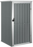 vidaXL Ger&auml;tehaus Grau 88x89x161 cm Verzinkter Stahl
