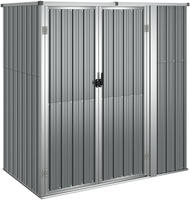 vidaXL Ger&auml;tehaus Grau 161x89x161 cm Verzinkter Stahl