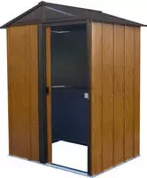Spacemaker - Metall Ger&auml;tehaus Woodlake 54 Braun 122x151x198 Cm