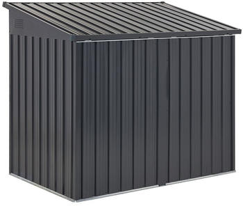 Beliani Ger&auml;tehaus Metall Stahl-Trapezblech 158cm grau