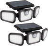 Panta TrioSolar - Doppelpack - LED-Solar Aussenleuchte mit Sensor-...