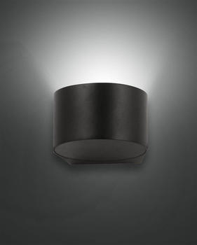 Fabas Luce LED Außen-Wandleuchte Lao 70x120mm 6W Warmweiß Schwarz