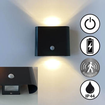 FHL easy Magnetics LED Akku-Wand-Außenleuchte USB, magentisch 2-fach 2x 3W 830045