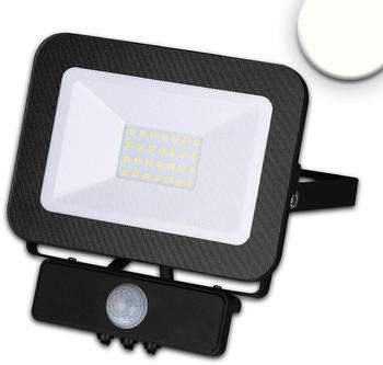 ISOLED LED Fluter mit PIR-Bewegungssensor 30W NeutralWeiß, schwarz