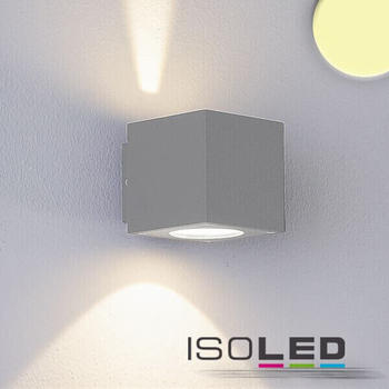 ISOLED LED Wandleuchte Up&Down 2x3W Cree silbergrau, Warmweiß