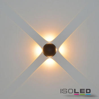 ISOLED LED Wandleuchte Up&Down 4x1W Cree sandWeiß, Warmweiß
