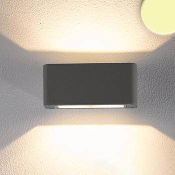 ISOLED LED Wandleuchte Up&Down 4x3W Cree anthrazit, Warmweiß