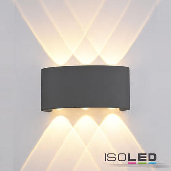 ISOLED LED Wandleuchte Up&Down 6x1W Cree sandschwarz Warmweiß