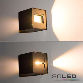 ISOLED LED Wandleuchte Flex Up&Down 2x5W Cree anthrazit, Warmweiß