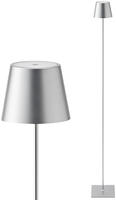Sigor Akku-Stehleuchte Nuindie 1200mm silberfarben rund 2,2W FlexMood 2200K/2700K