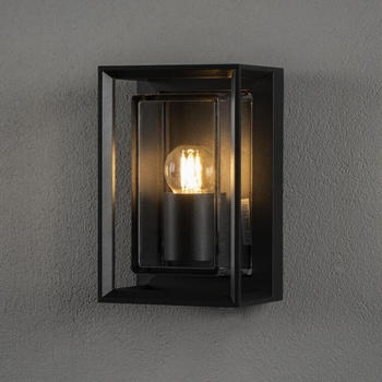 Konstsmide Wandleuchte Brindisi Schwarz Transparent E27 IP54 schwarz (7886-750)