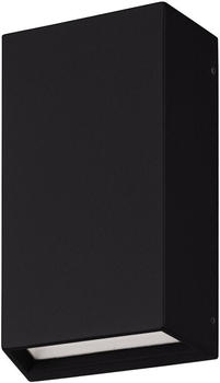 Eglo LED Wandleuchte Spongano Schwarz 2x 5W 1200lm IP65 200x120mm schwarz (900886)