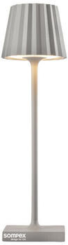 Sompex Troll Nano Akku LED Tischleuchte 21 cm grau