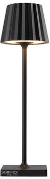 Sompex Troll Nano Akku LED Tischleuchte 21 cm schwarz